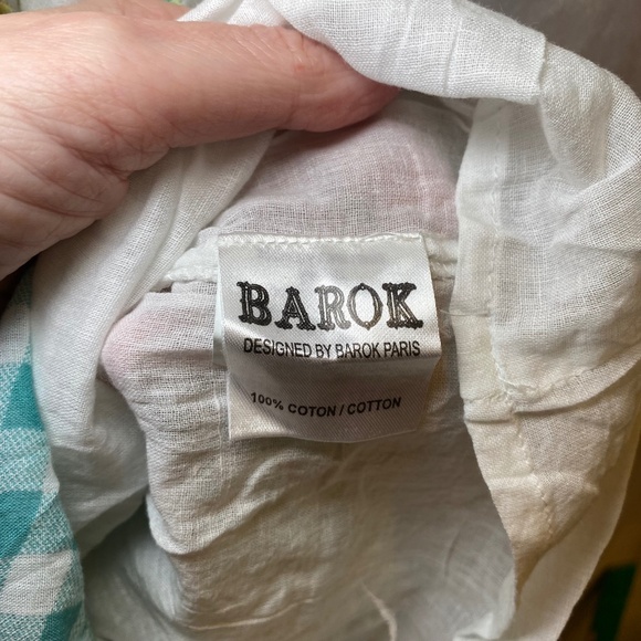 NWT Barok Paris Women’s Cotton Embroidered Peasant Top w Tassels sz M/L - Picture 10 of 14